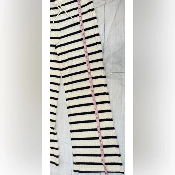 NEW‎ H&M black cream striped woven knit tank top & pant trousers Woman’s Size M - Picture 11 of 16